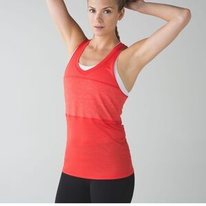 Lululemon pedal to the medal singlet tank top in heathered alarming